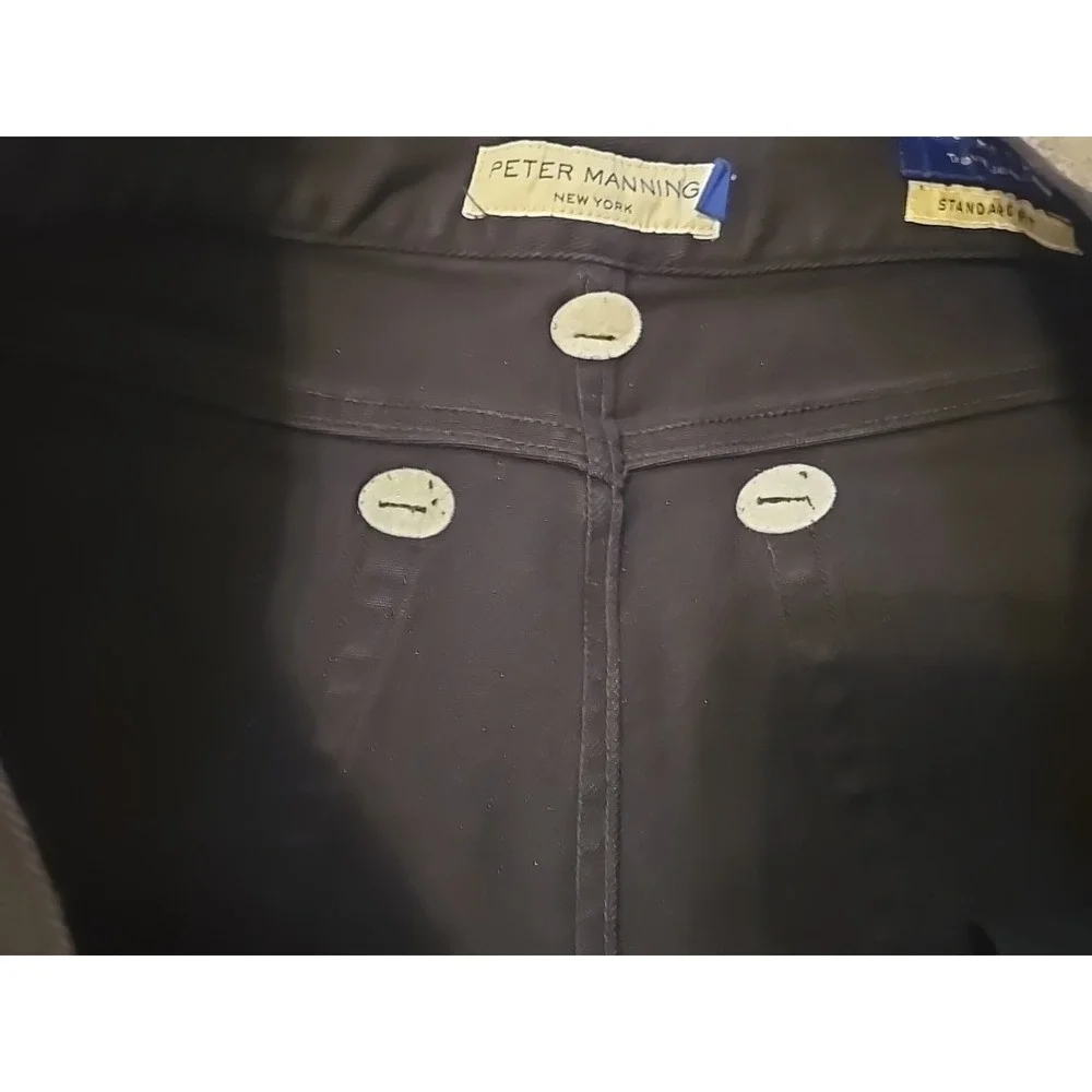 PETER MANNING NYC PMNYC Men's 35x29 Black Travel Jeans Tapered Stretch Denim